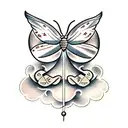 Moth to a flame tattoo design idea