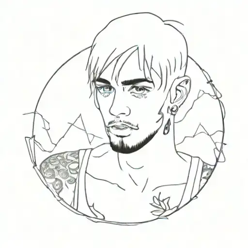 Lil Peep tattoo design idea