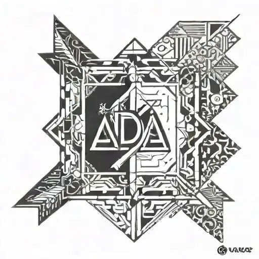 Name "Ada" tattoo design idea