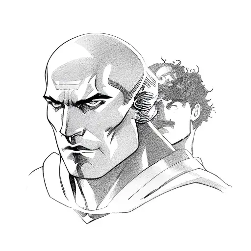lex luthor vs superman tattoo design idea