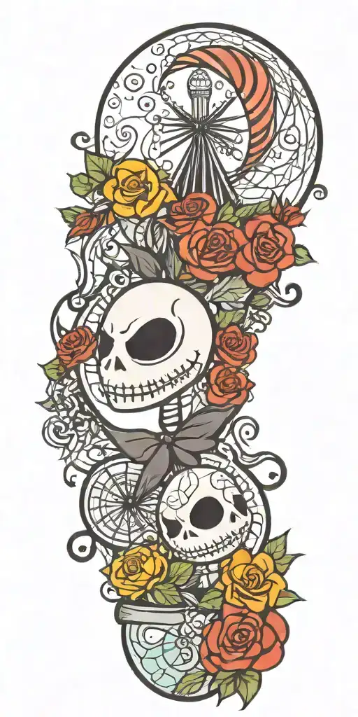 nightmare before Christmas tattoo design idea