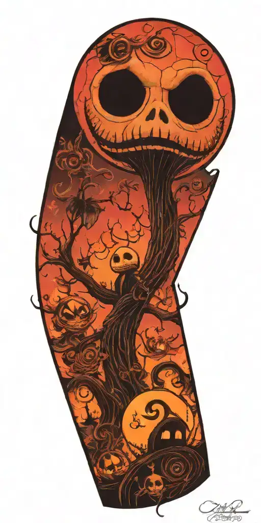nightmare before Christmas tattoo design idea