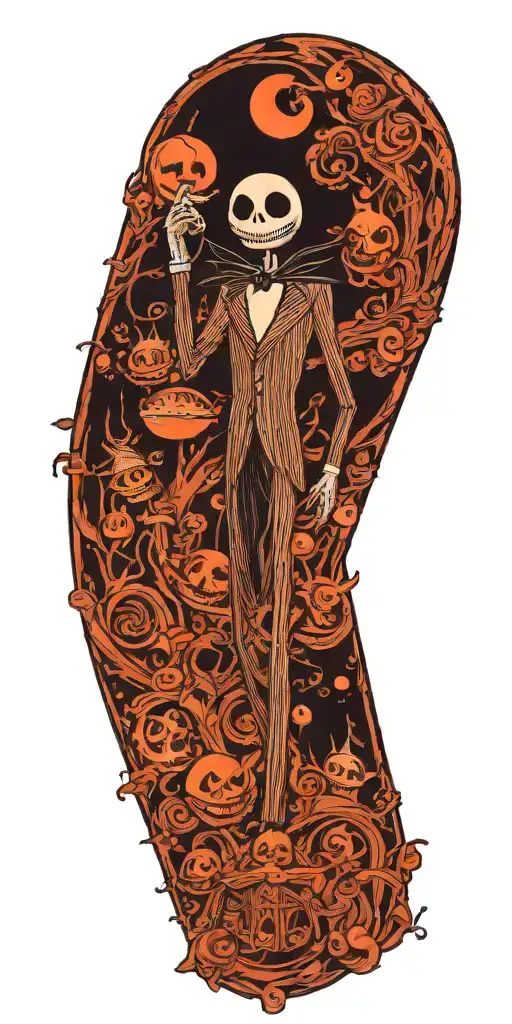 nightmare before Christmas tattoo design idea