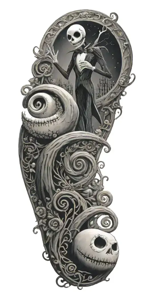 nightmare before Christmas tattoo design idea