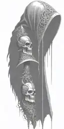 with vikings symbols tattoo design idea