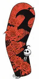 nightmare before Christmas tattoo design idea