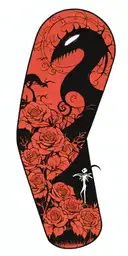 nightmare before Christmas tattoo design idea