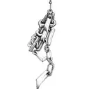 chain and image on a bicep tattoo design idea