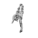 chain and image on a bicep tattoo design idea