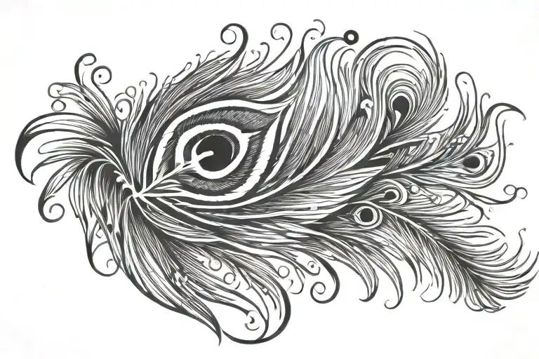 peacock feather tattoo design idea