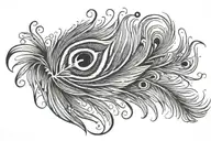 peacock feather tattoo design idea