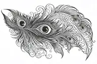 peacock feather tattoo design idea