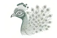 peacock eye surrounded tattoo design idea