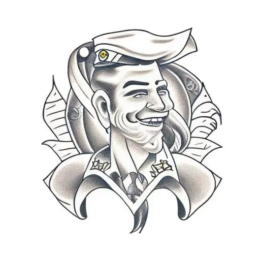 drifting car tattoo design idea