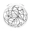 A minimalist tattoo of a soccer ball with a cocktail glass incorporated into the design. tattoo design idea