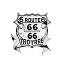 route 66 road trip tattoo design idea
