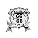 route 66 road trip tattoo design idea