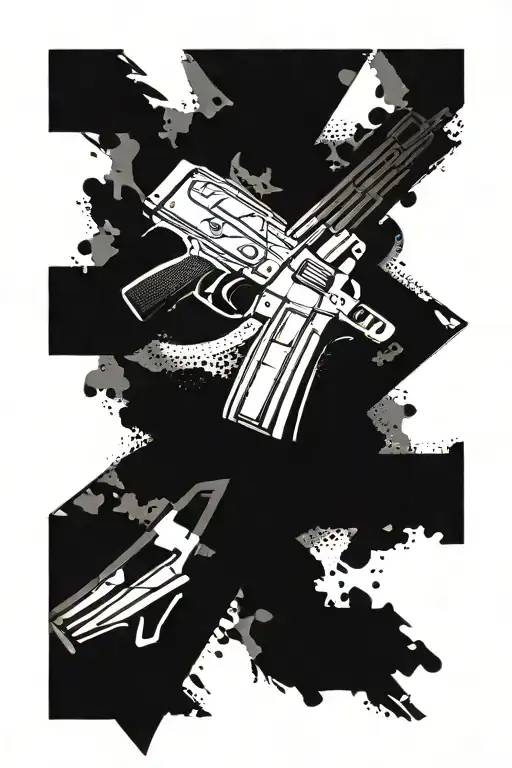Ak47 tattoo design idea