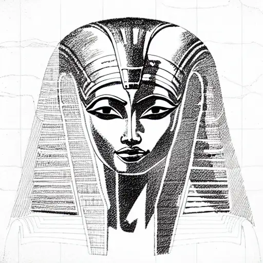 pharaoh  tattoo design idea