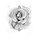 Sword with rose tattoo design idea