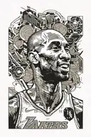 Kobe bryant basketball tattoo design idea