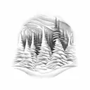 Snowmobiling in the mountains tattoo design idea