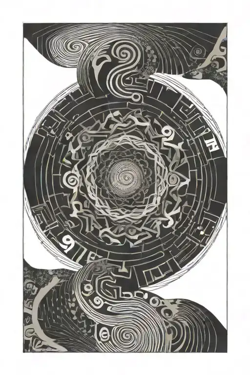 OCD Thought Spiral, thought that creates anxiety or anciousness tattoo design idea