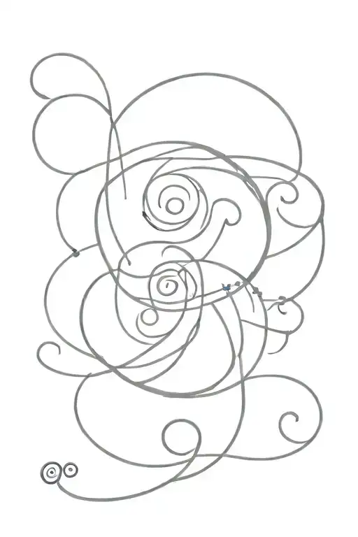 OCD Thought Spiral, thought that creates anxiety or anciousness tattoo design idea