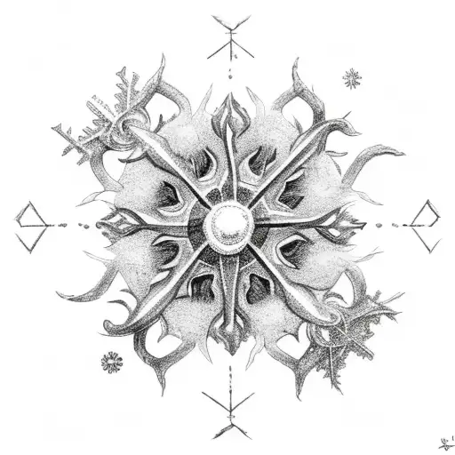 Celtic Star Tattoo Or Decoration Snowflake Shape Magic Vector, Snowflake,  Shape, Magic PNG and Vector with Transparent Background for Free Download