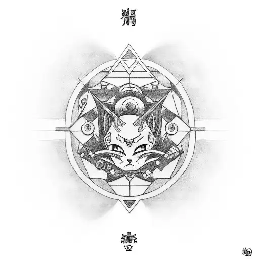 A tattoo combining elements from the client's favorite anime, a zodiac sign, and a computer motherboard tattoo design idea