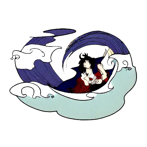 hokusai wave samurai champloo jin tattoo design idea