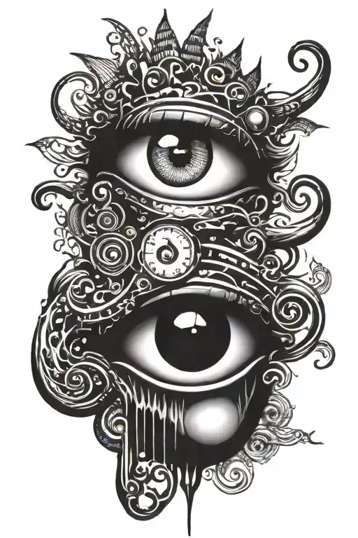 when I hear music ny soul lifts up one devil eye   tattoo design idea