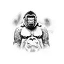silverback gorilla up close tattoo design idea