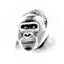 silverback gorilla up close tattoo design idea