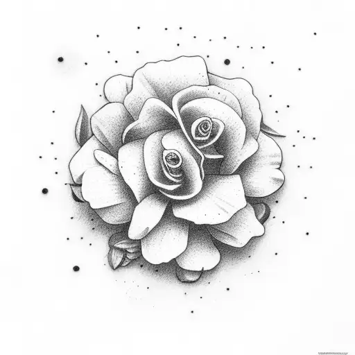 diamond beach with forget me not flowers tattoo design idea