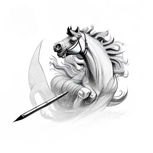 Mustang car tattoo design idea