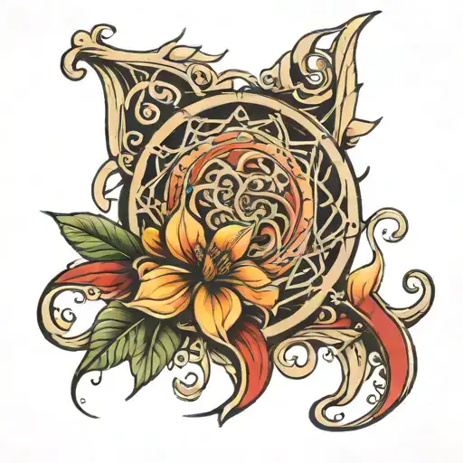 ornament like veins tattoo design idea