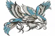 blue thunderbird tattoo design idea