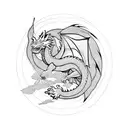 dragon's shadow  tattoo design idea