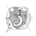 dragon's shadow  tattoo design idea