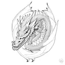 dragon's shadow  tattoo design idea