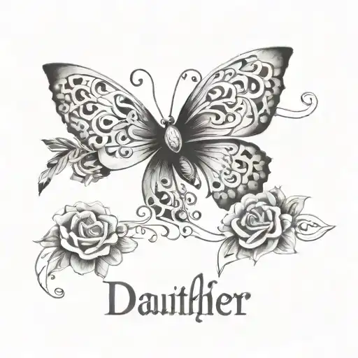 dauther tatto quote chest tattoo tattoo design idea