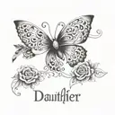 dauther tatto quote chest tattoo tattoo design idea
