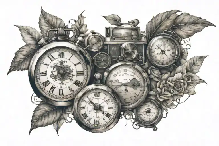 multiple journeys tattoo design idea