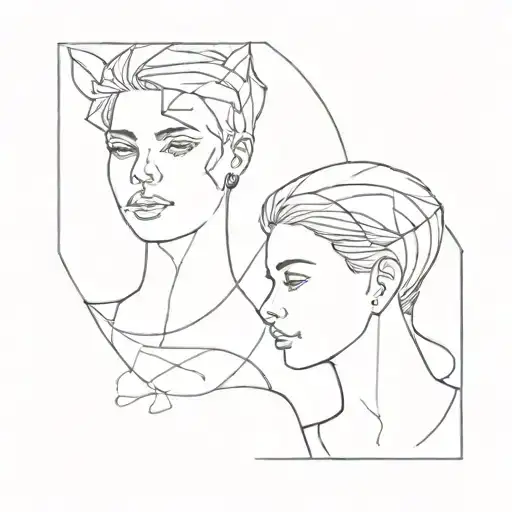 brother and sister tattoo design idea