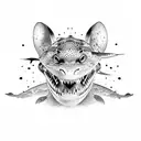 Leopard sharks around the elbow tattoo design idea