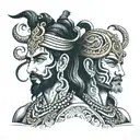 mahadev ram dhanushya ban tattoo design idea