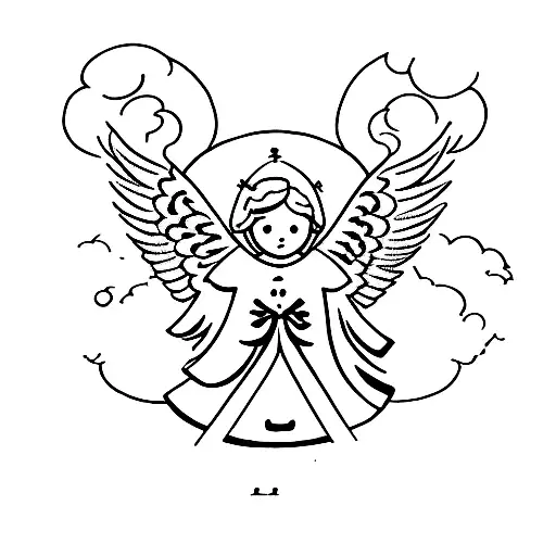 angels lie to keep control tattoo design idea