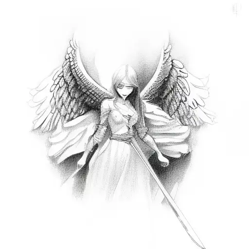 angels lie to keep control tattoo design idea