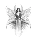 angels lie to keep control tattoo design idea